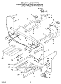 MANIFOLD Diagram and Parts List for GS395LEGB5  Whirlpool Range