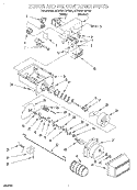 MOTOR AND ICE CONTAINER Diagram and Parts List for 4KSRS22QFW00  KitchenAid Refrigerator