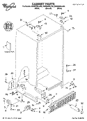 CABINET, LITERATURE Diagram and Parts List for GD2SHGXLQ00  Whirlpool Refrigerator