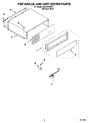 TOP GRILLE AND UNIT COVER PARTS Diagram and Parts List for KBLP36FMS02  KitchenAid Refrigerator
