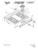 COOKTOP, LITERATURE Diagram and Parts List for SF317PEAN3  Whirlpool Range