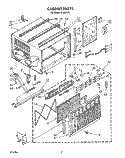 CABINET Diagram and Parts List for X18004V0  Roper Air Conditioner