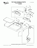 TOP AND CONSOLE PARTS Diagram and Parts List for WGD7990XG0  Whirlpool Dryer