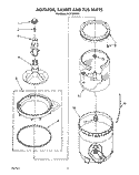 AGITATOR, BASKET AND TUB Diagram and Parts List for AL3132WW1  Whirlpool Washer