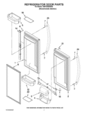 REFRIGERATOR DOOR PARTS Diagram and Parts List for KBFS25EWMS8  KitchenAid Refrigerator