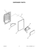 DISPENSE Diagram and Parts List for WRS537SIAF00  Whirlpool Refrigerator