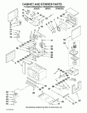 CABINET AND STIRRER PARTS Diagram and Parts List for KEMS308SSS04  KitchenAid Microwave Oven Combo