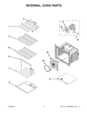 INTERNAL OVEN PARTS Diagram and Parts List for KEMS379BBL00  KitchenAid Microwave Oven Combo