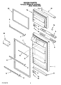 DOOR PARTS Diagram and Parts List for NWT8501Q00  Whirlpool Refrigerator