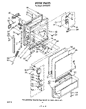 DOOR Diagram and Parts List for SHF7884P1  Whirlpool Dishwasher
