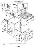 CABINET Diagram and Parts List for SHF7804W1  Whirlpool Dishwasher