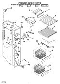 FREEZER LINER PARTS Diagram and Parts List for GC3PHEXNB03  Whirlpool Refrigerator