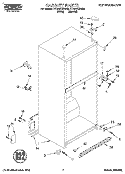 CABINET Diagram and Parts List for RT18BKXDW03  Roper Refrigerator