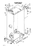 CABINET Diagram and Parts List for KSSS48MWX01  KitchenAid Refrigerator