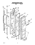 FREEZER DOOR Diagram and Parts List for KSRS22QAWH00  KitchenAid Refrigerator