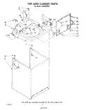 TOP AND CABINET , LITERATURE AND OPTIONAL Diagram and Parts List for LA6058XSW2  Whirlpool Washer