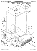 CABINET PARTS Diagram and Parts List for KSRP22FNBL01  KitchenAid Refrigerator