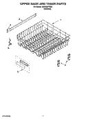 UPPER RACK AND TRACK PARTS Diagram and Parts List for KUDC03FTSS0  KitchenAid Dishwasher