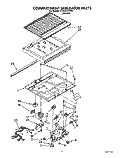 COMPARTMENT SEPARATOR Diagram and Parts List for ET22DKXYN00  Whirlpool Refrigerator