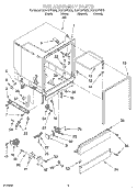 TUB ASSEMBLY Diagram and Parts List for DU912PFGT2  Whirlpool Dishwasher