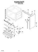 CHASSIS PARTS, MISCELLANEOUS PARTS Diagram and Parts List for KDRP467KSS04  KitchenAid Range