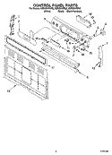 CONTROL PANEL PARTS Diagram and Parts List for KERI201PBL2  KitchenAid Range