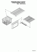FREEZER SHELF PARTS Diagram and Parts List for KSSO42QTX03  KitchenAid Refrigerator