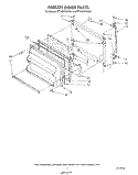 FREEZER DOOR Diagram and Parts List for RT16DKXVW01  Roper Refrigerator