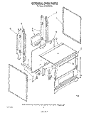 EXTERNAL OVEN Diagram and Parts List for SF3004SRW0  Whirlpool Range