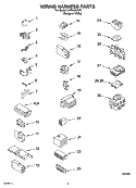 WIRING HARNESS PARTS Diagram and Parts List for LXR5432KQ1  Whirlpool Washer