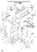 CONTROLS AND REAR PANEL Diagram and Parts List for 3LSP8255BW1  Whirlpool Washer