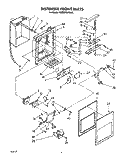DISPENSER FRONT Diagram and Parts List for KSRB25QABL00  KitchenAid Refrigerator
