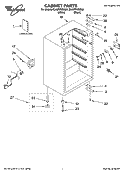 CABINET PARTS Diagram and Parts List for EL02PPXMB00  Whirlpool Refrigerator