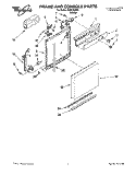 FRAME AND CONSOLE Diagram and Parts List for DU8150XB0  Whirlpool Dishwasher