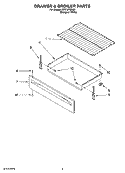 DRAWER & BROILER PARTS Diagram and Parts List for RF212PXSQ1  Whirlpool Range