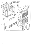 CABINET Diagram and Parts List for ACQ184XH0  Whirlpool Air Conditioner