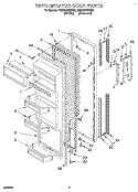 REFRIGERATOR DOOR Diagram and Parts List for TS22AWXBN00  Whirlpool Refrigerator