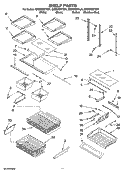 SHELF PARTS Diagram and Parts List for GX5SHDXTQ01  Whirlpool Refrigerator