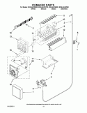ICEMAKER PARTS Diagram and Parts List for ED5LHAXWB00  Whirlpool Refrigerator