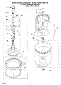 AGITATOR, BASKET AND TUB Diagram and Parts List for LSN2000JQ2  Whirlpool Washer