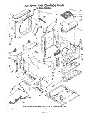 AIR FLOW AND CONTROL Diagram and Parts List for AR1800XT0  Whirlpool Air Conditioner