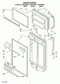 DOOR PARTS Diagram and Parts List for ET1MHKXMQ07  Whirlpool Refrigerator