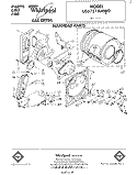 BULKHEAD Diagram and Parts List for LG5751XMW0  Whirlpool Dryer