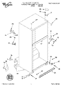 CABINET Diagram and Parts List for ET18PKXGW00  Whirlpool Refrigerator
