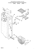 FREEZER LINER Diagram and Parts List for KSRW25FHBT01  KitchenAid Refrigerator