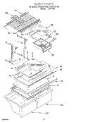 SHELF, LIT/OPTIONAL Diagram and Parts List for RT20AKXFW00  Roper Refrigerator