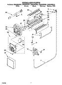 ICEMAKER PARTS Diagram and Parts List for GR2SHWXPL01  Whirlpool Refrigerator