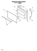 FREEZER DOOR Diagram and Parts List for RT18HDXKQ00  Roper Refrigerator