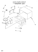 OVEN CAVITY Diagram and Parts List for MT1195SGB0  Whirlpool Microwave