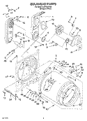BULKHEAD Diagram and Parts List for LGR7645JQ2  Whirlpool Dryer